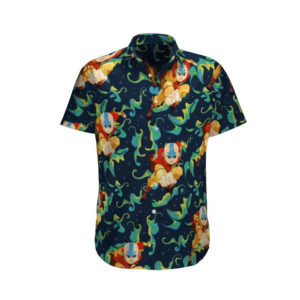Avatar Aang Hawaiian Graphic Print Short Sleeve  - Thelegend59