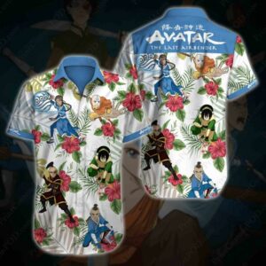 Avatar The Last Airbender Hawaiian Graphic Print Short Sleeve  - Thelegend59