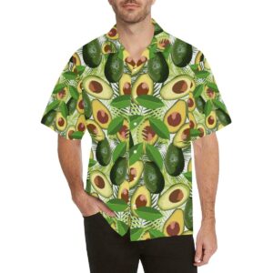 Avocado Leaves Pattern Men'S All Over Print Hawaiian Shirt  - Thelegend59