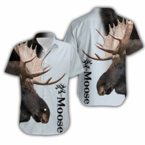 Awesome 3D Moose Hawaiian Aloha Hawaiian Shirtss  - Thelegend59