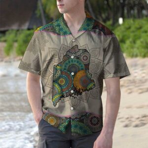 Awesome Hawaiian Aloha Hawaiian Shirtss Mandala Maine  - Thelegend59