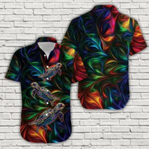Awesome Turtle Colorful Hawaiian Aloha Hawaiian Shirtss  - Thelegend59