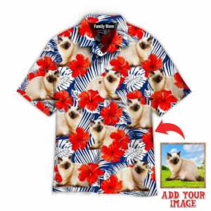 Baby Cat With Red Flower Tropical Custom Hawaiian Shirt Pn302229Lb - For Men And Women - Kids  - Thelegend59