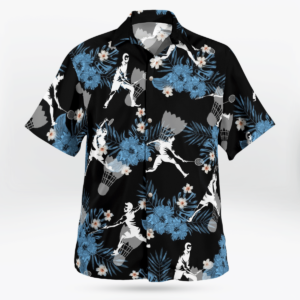 Badminton Players All Over Print 3D Hawaiian Shirt  - Thelegend59
