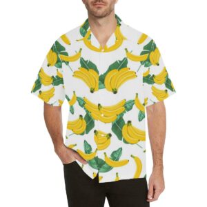 Banana And Leaf Pattern Men'S All Over Print Hawaiian Shirt  - Thelegend59