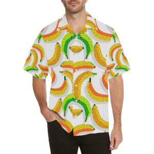 Banana Geometric Pattern Men'S All Over Print Hawaiian Shirt  - Thelegend59