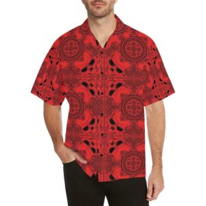 Bandana Red Print Design Hawaiian Shirt  - Thelegend59