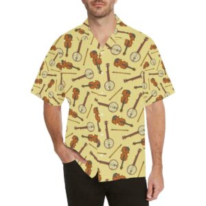 Banjo Violin Pattern Print Design Hawaiian Shirt  - Thelegend59