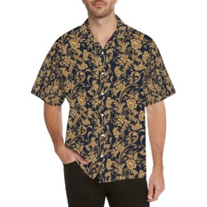 Baroque Golden Pattern Print Design Hawaiian Shirt  - Thelegend59