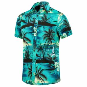 Beach Green Black Unique Design Hawaiian Shirt  - Thelegend59