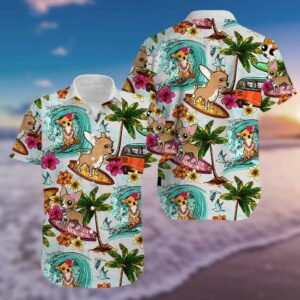 Beach Hawaii Chihuahua Tropical Hawaiian Shirts  - Thelegend59