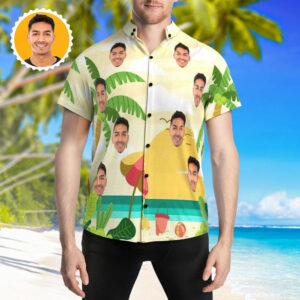 Beach Hawaiian Shirts Custom Face Hawaiian Shirts For Beach Party  - Thelegend59
