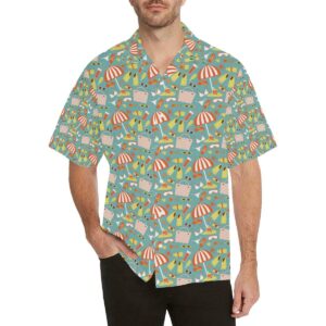 Beach Scene Pattern Print Design Hawaiian Shirt  - Thelegend59