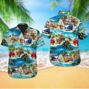 Beach Hawaiian Shirts Beach Hawaii Dachshund Hawaiian Shirt  - Thelegend59