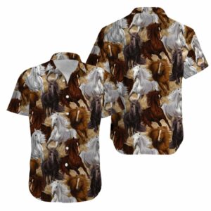 Beach Hawaiian Shirts Beautiful Horhawaiian Shirtse Art Hawaiian Aloha Hawaiian Shirts  - Thelegend59