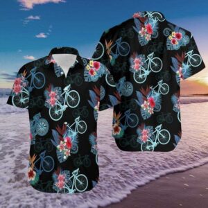 Beach Hawaiian Shirts Bicycle Hawaiian Aloha Hawaiian Shirtss  - Thelegend59