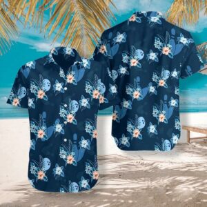 Beach Hawaiian Shirts Blue Bowling Summer Tropical Unisex Hawaiian Aloha Hawaiian Shirtss  - Thelegend59