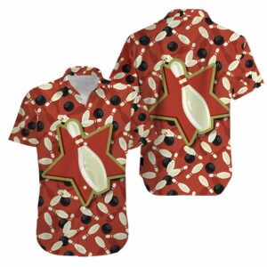Beach Hawaiian Shirts Bowling Star Hawaiian Shirts  - Thelegend59