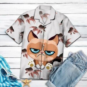 Beach Hawaiian Shirts Buy Amazing Cat Hawaiian Shirt  - Thelegend59