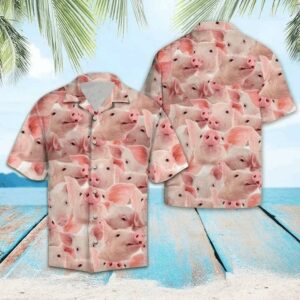 Beach Hawaiian Shirts Buy Happy Pig Hawaiian Shirt  - Thelegend59