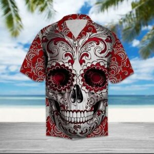 Beach Hawaiian Shirts Buy Skull Floral Hawaiian Shirt  - Thelegend59