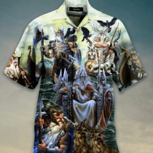 Beach Hawaiian Shirts Buy Viking Blood Runs Through Hawaiian Aloha Hawaiian Shirtss  - Thelegend59