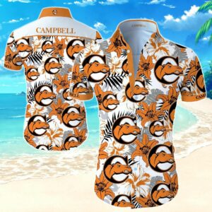 Beach Hawaiian Shirts Campbell Fighting Camels Hawaiian Shirt  - Thelegend59