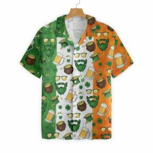 Beach Hawaiian Shirts Check Out This Awesome Beard Sain Patricks Day Hawaiian Aloha Hawaiian Shirtss  - Thelegend59
