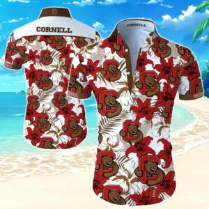 Beach Hawaiian Shirts Cornell Big Red Hawaiian Shirt  - Thelegend59