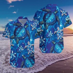Beach Hawaiian Shirts Cover Your Body With Amazing Hawaiian Aloha Hawaiian Shirtss Go With The Flow Turtle  - Thelegend59