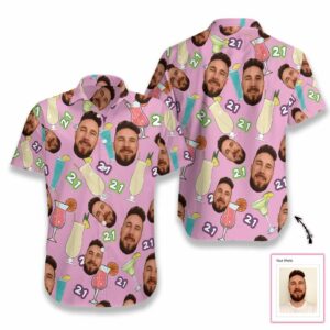 Beach Hawaiian Shirts Cover Your Body With Amazing Personalized Custom Face Cocktail Hawaiian Aloha Hawaiian Shirtss H  - Thelegend59