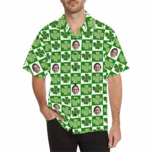 Beach Hawaiian Shirts Custom Face Cloer Customized Personalized St. Patricks Day Gifts Hawaiian Unisex Aloha Hawaiian Shirtss  - Thelegend59