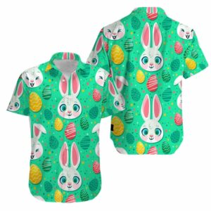 Beach Hawaiian Shirts Discover Cool Bunny Green Egg Happy Easter Day Hawaiian Aloha Hawaiian Shirtss  - Thelegend59