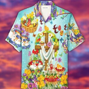 Beach Hawaiian Shirts Dihawaiian Shirtscoer Cool Hawaiian Aloha Hawaiian Shirts Happy Eahawaiian Shirtster May The World Find Peace 803  - Thelegend59