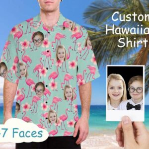 Beach Hawaiian Shirts Face Flamingo Unisex Hawaiian Shirts  - Thelegend59