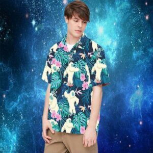 Beach Hawaiian Shirts Find Comedy White Monkey Hawaiian Aloha Hawaiian Shirtss Fantastic  - Thelegend59