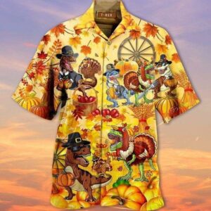 Beach Hawaiian Shirts Find Happy Trexgiving Hawaiian Shirt  - Thelegend59