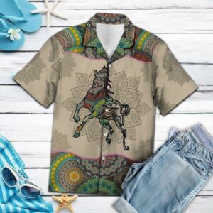 Beach Hawaiian Shirts Find Horse Mandala Hawaiian Shirt  - Thelegend59