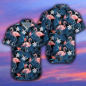 Beach Hawaiian Shirts Flamingo Tropical Aloha Hawaiian Shirts  - Thelegend59