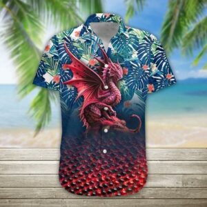 Beach Hawaiian Shirts Get Here Dragon Hawaiian Shirt  - Thelegend59