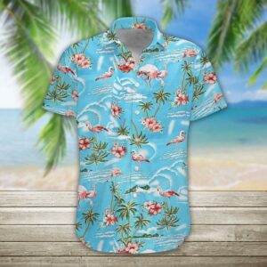 Beach Hawaiian Shirts Get Here Flamingo Hawaiian Shirt  - Thelegend59