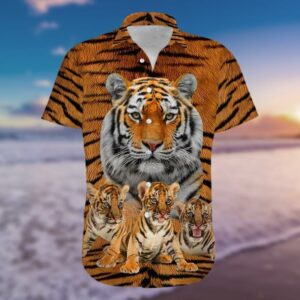 Beach Hawaiian Shirts Get Now Awesome Tiger Hawaiian Aloha Hawaiian Shirtss H  - Thelegend59
