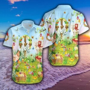 Beach Hawaiian Shirts Get Now Jesus Is Risen Happy Easter Hawaiian Aloha Hawaiian Shirtss  - Thelegend59