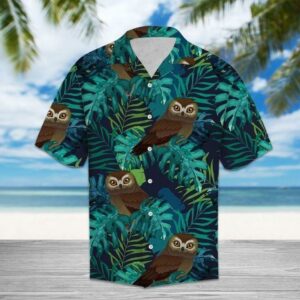 Beach Hawaiian Shirts Get Now Owl Hawaiian Shirt  - Thelegend59