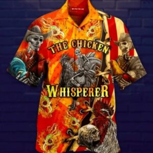 Beach Hawaiian Shirts Get Now The Chicken Whisperer Skull Hawaiian Aloha Hawaiian Shirtss  - Thelegend59