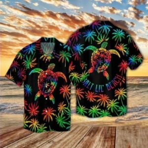 Beach Hawaiian Shirts Hawaiian Aloha Hawaiian Shirts Colorful Turtle Hawaiian Shirtsalty Lil Beach  - Thelegend59