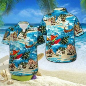 Beach Hawaiian Shirts Hawaiian Aloha Hawaiian Shirts Iking Hawaiian Shirtsurfing  - Thelegend59