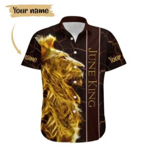 Beach Hawaiian Shirts Hawaiian Aloha Hawaiian Shirts King Lion I Do What I Want Month And Name  - Thelegend59
