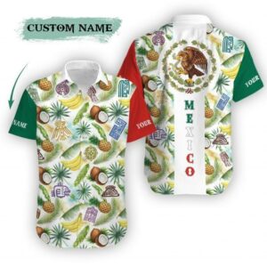 Beach Hawaiian Shirts Hawaiian Aloha Hawaiian Shirts Mexico Tropical Name  - Thelegend59