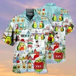 Beach Hawaiian Shirts Hawaiian Aloha Hawaiian Shirtss Avocado Christmas  - Thelegend59